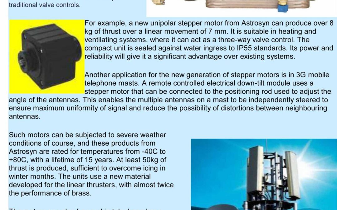 New Applications for Stepper Motors